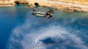 RAF Chinook 1310 Flight Bambi Bucket
